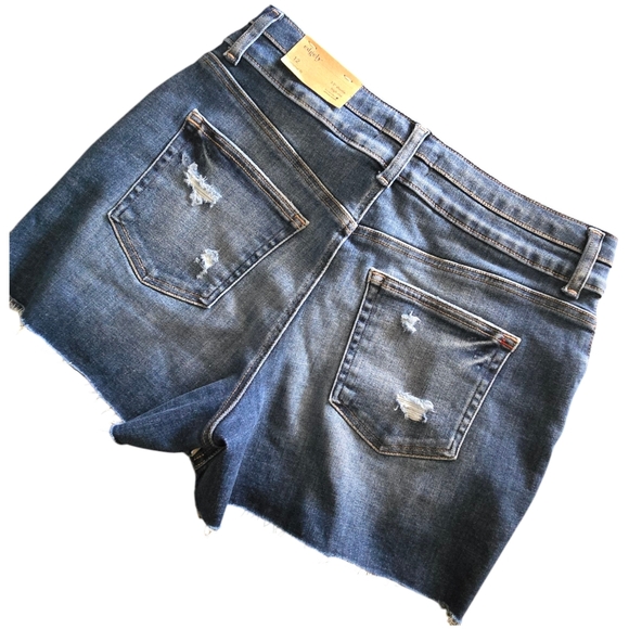 Jean Shorts Chiffon Belt Tie Edgely Maurices NWT 💙 Retail $50- - Picture 4 of 8